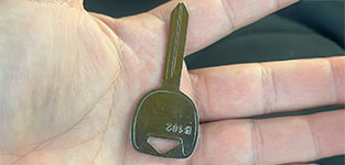 Traditional metal key.